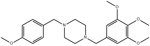 1-(4-methoxybenzyl)-4-(3,4,5-trimethoxybenzyl)piperazine Struktur