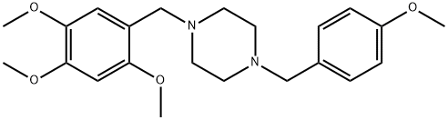 1-(4-methoxybenzyl)-4-(2,4,5-trimethoxybenzyl)piperazine Struktur