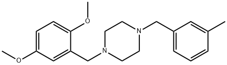 1-(2,5-dimethoxybenzyl)-4-(3-methylbenzyl)piperazine Struktur