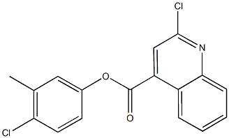 4-chloro-3-methylphenyl 2-chloro-4-quinolinecarboxylate Struktur