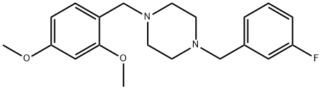 1-(2,4-dimethoxybenzyl)-4-(3-fluorobenzyl)piperazine Struktur