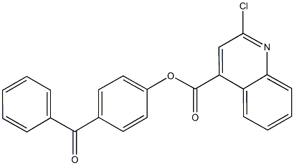 4-benzoylphenyl 2-chloro-4-quinolinecarboxylate Struktur