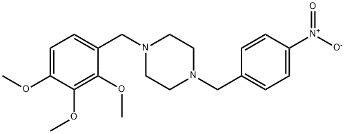 1-{4-nitrobenzyl}-4-(2,3,4-trimethoxybenzyl)piperazine Struktur