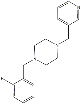 1-(2-fluorobenzyl)-4-(3-pyridinylmethyl)piperazine Struktur