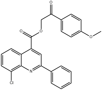 2-(4-methoxyphenyl)-2-oxoethyl 8-chloro-2-phenyl-4-quinolinecarboxylate Struktur