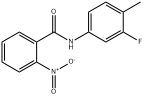 N-(3-fluoro-4-methylphenyl)-2-nitrobenzamide Struktur