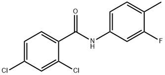 2,4-dichloro-N-(3-fluoro-4-methylphenyl)benzamide Struktur