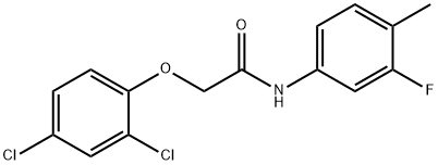 2-(2,4-dichlorophenoxy)-N-(3-fluoro-4-methylphenyl)acetamide Struktur