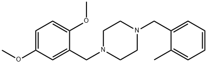 4-methoxy-2-{[4-(2-methylbenzyl)-1-piperazinyl]methyl}phenyl methyl ether Struktur