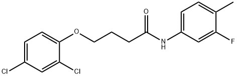 4-(2,4-dichlorophenoxy)-N-(3-fluoro-4-methylphenyl)butanamide Struktur