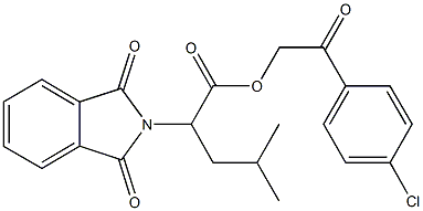 2-(4-chlorophenyl)-2-oxoethyl 2-(1,3-dioxo-1,3-dihydro-2H-isoindol-2-yl)-4-methylpentanoate Struktur