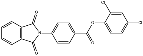 2,4-dichlorophenyl 4-(1,3-dioxo-1,3-dihydro-2H-isoindol-2-yl)benzoate Struktur