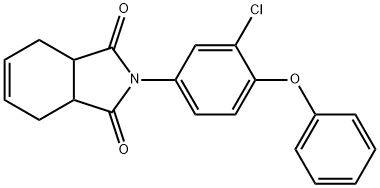 2-(3-chloro-4-phenoxyphenyl)-3a,4,7,7a-tetrahydro-1H-isoindole-1,3(2H)-dione Struktur