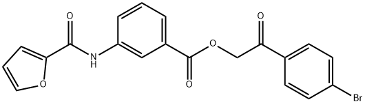 2-(4-bromophenyl)-2-oxoethyl 3-(2-furoylamino)benzoate Struktur