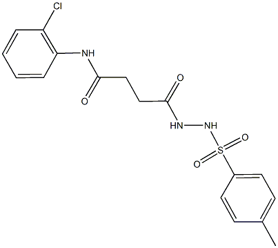 N-(2-chlorophenyl)-4-{2-[(4-methylphenyl)sulfonyl]hydrazino}-4-oxobutanamide Struktur