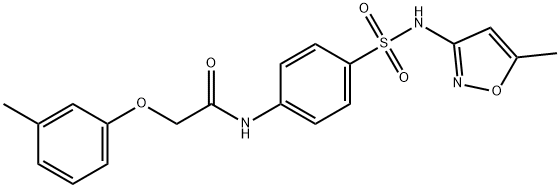 N-(4-{[(5-methyl-3-isoxazolyl)amino]sulfonyl}phenyl)-2-(3-methylphenoxy)acetamide Struktur