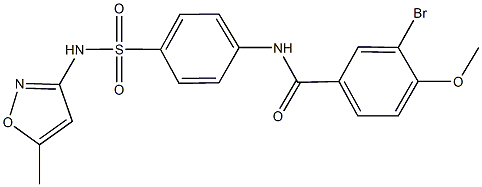 3-bromo-4-methoxy-N-(4-{[(5-methyl-3-isoxazolyl)amino]sulfonyl}phenyl)benzamide Struktur