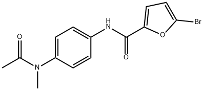 N-{4-[acetyl(methyl)amino]phenyl}-5-bromo-2-furamide Struktur