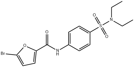 5-bromo-N-{4-[(diethylamino)sulfonyl]phenyl}-2-furamide Struktur