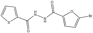 5-bromo-N'-(2-thienylcarbonyl)-2-furohydrazide Struktur