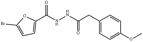 5-bromo-N'-[(4-methoxyphenyl)acetyl]-2-furohydrazide Struktur