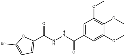 5-bromo-N'-(3,4,5-trimethoxybenzoyl)-2-furohydrazide Struktur