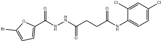 4-[2-(5-bromo-2-furoyl)hydrazino]-N-(2,4-dichlorophenyl)-4-oxobutanamide Struktur