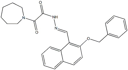 2-(1-azepanyl)-N'-{[2-(benzyloxy)-1-naphthyl]methylene}-2-oxoacetohydrazide Struktur