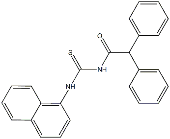 N-(diphenylacetyl)-N'-(1-naphthyl)thiourea Struktur