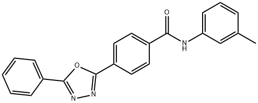 N-(3-methylphenyl)-4-(5-phenyl-1,3,4-oxadiazol-2-yl)benzamide Struktur