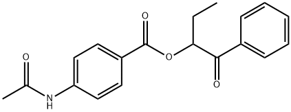 1-benzoylpropyl 4-(acetylamino)benzoate Struktur