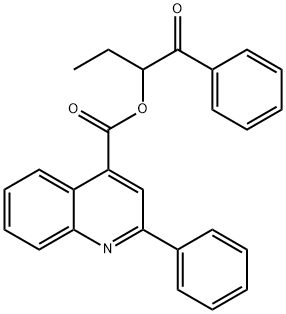 1-benzoylpropyl 2-phenylquinoline-4-carboxylate Struktur