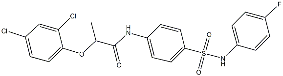 2-(2,4-dichlorophenoxy)-N-{4-[(4-fluoroanilino)sulfonyl]phenyl}propanamide Struktur