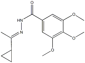 N'-(1-cyclopropylethylidene)-3,4,5-trimethoxybenzohydrazide Struktur