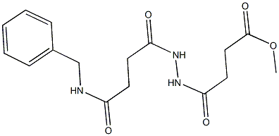 methyl 4-{2-[4-(benzylamino)-4-oxobutanoyl]hydrazino}-4-oxobutanoate Struktur