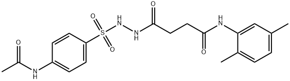 4-(2-{[4-(acetylamino)phenyl]sulfonyl}hydrazino)-N-(2,5-dimethylphenyl)-4-oxobutanamide Struktur