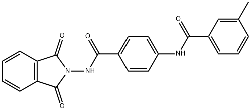 N-(4-{[(1,3-dioxo-1,3-dihydro-2H-isoindol-2-yl)amino]carbonyl}phenyl)-3-methylbenzamide Struktur