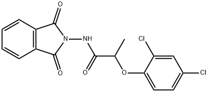 2-(2,4-dichlorophenoxy)-N-(1,3-dioxo-1,3-dihydro-2H-isoindol-2-yl)propanamide Struktur