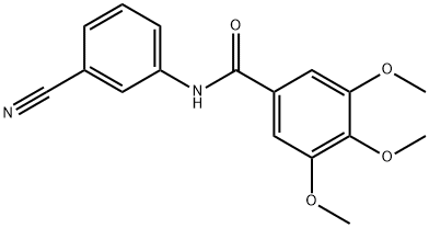 N-(3-cyanophenyl)-3,4,5-trimethoxybenzamide Struktur