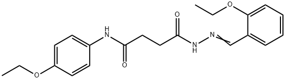 4-[2-(2-ethoxybenzylidene)hydrazino]-N-(4-ethoxyphenyl)-4-oxobutanamide Struktur