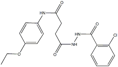 4-[2-(2-chlorobenzoyl)hydrazino]-N-(4-ethoxyphenyl)-4-oxobutanamide Struktur