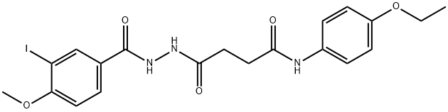 N-(4-ethoxyphenyl)-4-[2-(3-iodo-4-methoxybenzoyl)hydrazino]-4-oxobutanamide Struktur