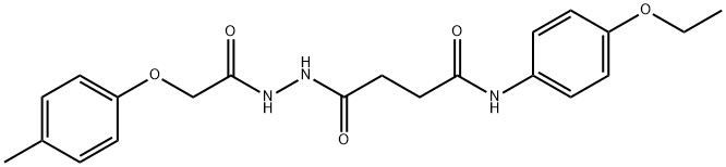 N-(4-ethoxyphenyl)-4-{2-[(4-methylphenoxy)acetyl]hydrazino}-4-oxobutanamide Struktur