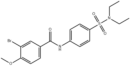 3-bromo-N-{4-[(diethylamino)sulfonyl]phenyl}-4-methoxybenzamide Struktur