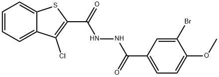 N'-(3-bromo-4-methoxybenzoyl)-3-chloro-1-benzothiophene-2-carbohydrazide Struktur