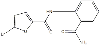 N-[2-(aminocarbonyl)phenyl]-5-bromo-2-furamide Struktur