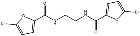 5-bromo-N-{2-[(5-bromo-2-furoyl)amino]ethyl}-2-furamide Struktur