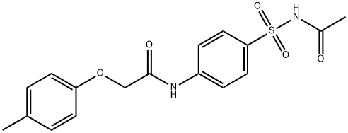 N-{4-[(acetylamino)sulfonyl]phenyl}-2-(4-methylphenoxy)acetamide Struktur