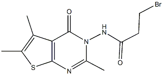 3-bromo-N-(2,5,6-trimethyl-4-oxothieno[2,3-d]pyrimidin-3(4H)-yl)propanamide Struktur