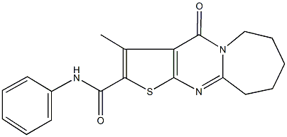 3-methyl-4-oxo-N-phenyl-4,6,7,8,9,10-hexahydrothieno[2',3':4,5]pyrimido[1,2-a]azepine-2-carboxamide Struktur